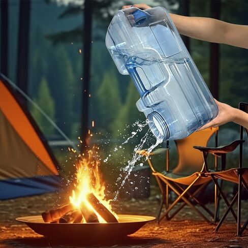 4 Gallon Water Container with Spigot, Portable Camping Water Jug, No Leakage Water Storage Containers for Camping, Outdoor Hiking, RV, BPA Free Emergency Water Tank in Kuwait