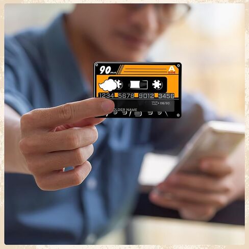 GTOTd Retro Cassette Tape Debit Credit Card Cover Sticker Skin（8 Pack） in Kuwait
