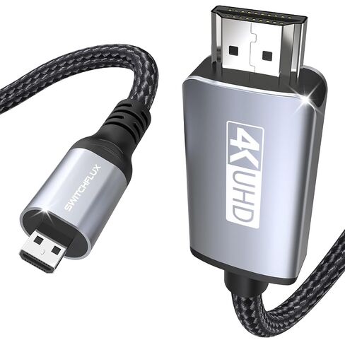 4K@60Hz 2K@120Hz Micro HDMI to HDMI Cable 6FT, Bidirectional in Kuwait