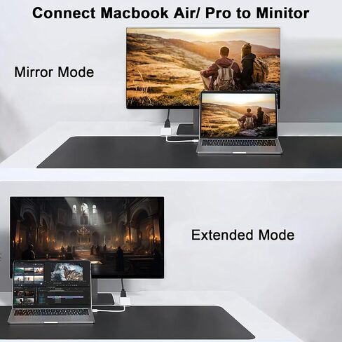 [MFi Certified] Apple USB C to HDMI Adapter for iPhone 17 to TV,4K Type C Digital AV Adapter Sync Screen Connector with 100W Fast Charging Port for iPhone 17/15/16 Series MacBook Pro Air iPad Pro in Kuwait