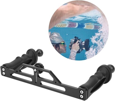 Aluminium Alloy Dual Handheld Hand Grip Diving Flashlight Bracket Underwater Sports Camera Holder Stabilizer in Kuwait
