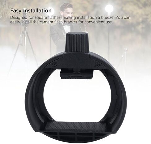 Qinlorgo Adjustable Flash Bracket Holder Universal Compatible with V860II V850II TT685 TT600 Square Flashes Durable Plastic Metal Rubber Camera Mount in Kuwait