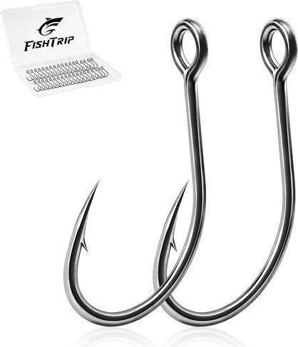 FishTrip 100Pcs Spoon Single Fishing Hooks, Replacement Lure Hooks #12-#2 in Kuwait