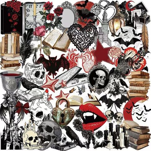 50 Pcs Halloween Transparent Stickers for Adults(H01) in Kuwait
