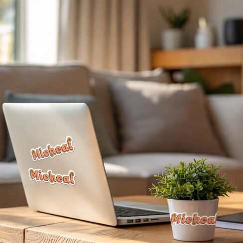 TAYTA (6pcs) Customized Name Stickers Sheet - Personalized Text, Waterproof in Kuwait