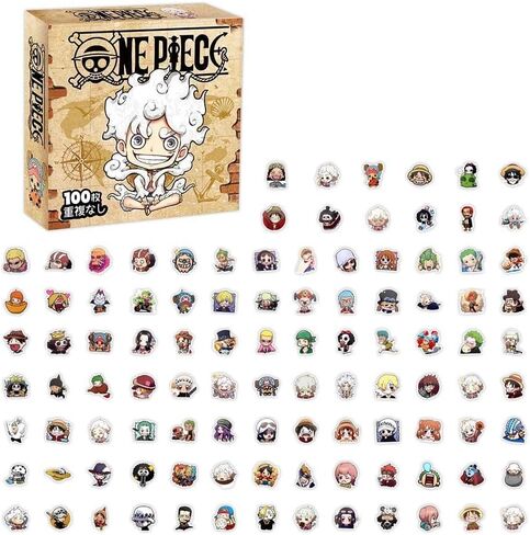 100Pcs Heroes Anime Stickers Pack Gift Box, Fun Cartoon Sticker for Birthday Christmas Water Bottles Luggage Notebook Phone Bike (MV2) in Kuwait