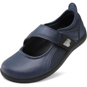 BARERUN Womens Walking Shoes Mary Jane Flats Wide Toe Casual Business Office Shoes for Women Dressy Adjustable Barefoot Shoes Lightweight Breathable Zero Drop Fashion Shoes