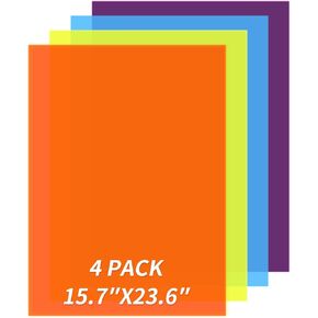 4 عبوات من صفائح الأكريليك المصبوبة الملونة الشفافة، ورقة من زجاج شبكي مصبوب مقاس 15.7 بوصة × 23.6 بوصة × 0.11 بوصة، ورقة بلاستيكية لمشاريع عرض اللافتات DIY وإطار الصورة والرسم اليدوي in Kuwait