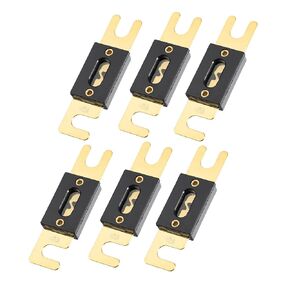 X AUTOHAUX 6pcs 450A Gold Tone Plated ANL Fuse Universal Fit for Inverters Car Vehicle Truck Audio