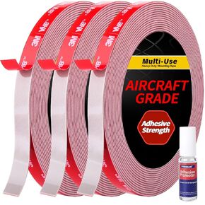 Super Strong Adhesion, Made of 3M Double Sided Tape Heavy Duty 3M VHB Mounting Tape, Indoor & Outdoor Waterproof Multipurpose Automotive Wall Tape Foam Adhesive Tape (2 Pack 360")