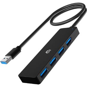 Tymyp USB 3.0 Hub, 4-Port USB Hub, High-Speed USB Splitter for Laptop, Xbox, External Drive, HDD, Console, Printer, Camera, Keyboard, Mouse, and Beyond
