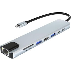 Vortex TW8A 8 in 1 USB-C Extension Hub Aluminum Alloy/ABS Blue Multiport Adaptor