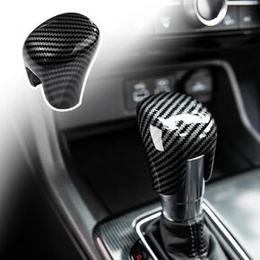 for 11th Gen Civic Gear Shift Knob Cover Automatic Transmission CVT Boots Shift Lever Trims for Honda Civic 2022 2023 2024, CR-V 2023 2024, Accord 2018-2024 (Carbon Fiber Grain)