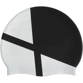 Arena Icons Team Stripe Unisex Silicone Swim Cap for Adults Reinforced Edge Stylish Flat Mold Cap Fitness Swimming, One Size