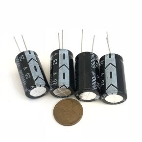 4 Pieces 6800UF 25V 16X30mm Electrolytic Capacitor Aluminum Radial C34