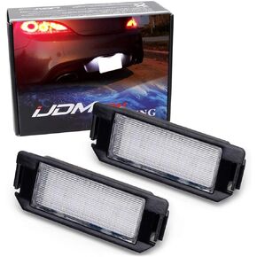 iJDMTOY OEM-Fit 3W Full LED License Plate Light Kit Compatible With Hyundai 2011-17 Veloster, 2009-16 Genesis Coupe, Kia 2009-19 Soul, Powered by 18-SMD Xenon White LED Diodes