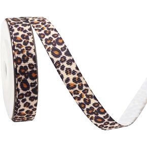 20 Yards 1 cm Animal Print Grosgrain Ribbon Cow Craft Ribbon White Black Ribbon Fabric Gift Wrapping Ribbon for Gift Wrapping Bow Making