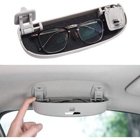 Thenice Glasses Holder Sunglasses Case Grab Hnadle Storage Box Compatible with Honda Civic Accord CR-V HR-V Acura Integra Insight, for Toyota Camry Corolla -Black