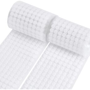 WXBOOM Self Adhesive Dots, 4000pcs (2000 Pairs) 0.39in Hook and Loop Dots for Classroom, Nylon Sticky Back Coins Hook Loop Strips, Small Circle Dots Stickers Tapes