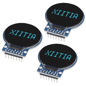 XIITIA 3pcs DC 3.3V 1.28 Inch TFT LCD Display Module Round RGB 240 * 240 GC9A01 Driver 4 Wire SPI Interface 240x240 PCB for Arduino