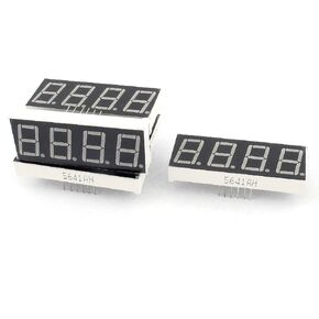 uxcell 5Pcs Red 7-Segment 4-Bit 0.56" LED Digital Display Common Cathode Tube
