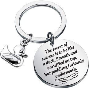 WSNANG Duck Lover Gift The Secret Of Success Is To Be Like a Duck Smooth Unruffled On Top Paddling Underneath