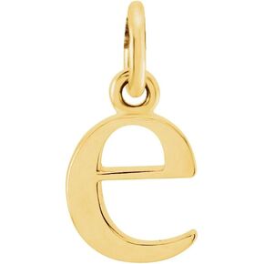 Sonia Jewels Lowercase Alphabet Initial Letter E Charm Pendant Small (12mm x 4.7mm)