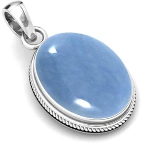 JEWELOPORIUM 925 Sterling Silver Handmade Pendant for Women 12x16 Oval Gemstone Statement Jewelry for Gift (99548_P)