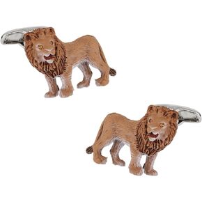 Cuff-Daddy Painted Lion Cufflinks with Travel Presentation Gift Box