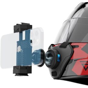 Rugvis Motorcycle Helmet Chin Strap Mount Compatible with iPhone 15 Pro Max/15 Plus/14/13/12, Samsung and Most Phones