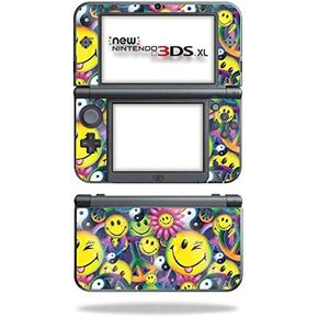 MightySkins Glossy Glitter Skin for Nintendo New 3DS XL (2015) - Peace Smile | Protective, Durable High-Gloss Glitter Finish | Easy to Apply, Remove, and Change Styles | Made in The USA