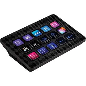MightySkins Carbon Fiber Skin Compatible with Elgato Stream Deck MK.2 - Black Argyle | Protective, Durable, and Unique Vinyl Decal wrap Cover | Easy to Apply and Change Styles | Made in The USA