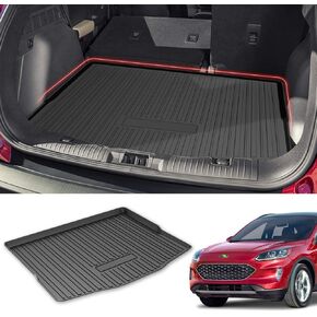 KUST Custom Fit Cargo Mat for 2020-2023 2024 Ford Escape Hybrid & No-Hybrid Cargo Liner All Weather Trunk Liner Tray Black TPO