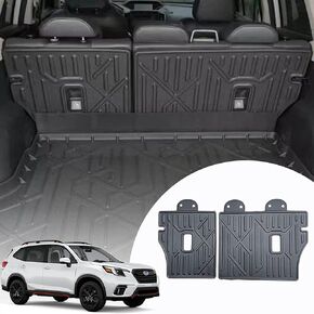 Rear Seat Back Cover Backrest Protector for Subaru Outback Accessories 2015 2016 2017 2018 2019 2020 with Hook&Loop All Weather Split Dog Liner Pet Mat Cargo Trunk Liner 2 PCS