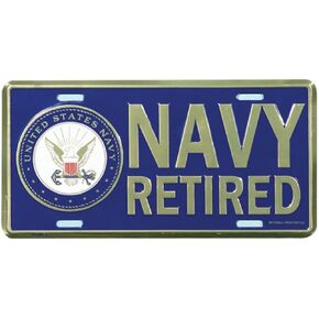 U.S. Navy Retired License Plate, Front Tag