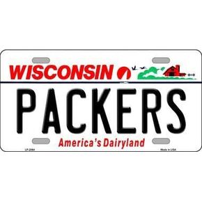 Packers Wisconsin State Novelty Metal License Plate Tag LP-2064