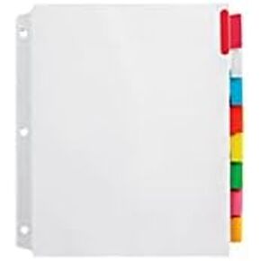 Office Depot® Brand Insertable Extra-Wide Dividers with Big Tabs, Assorted Colors, 8-Tab