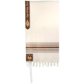 Holy Land Gifts 4784 Tallit Elisha Prayer Shawl 100 Percent Wool 24 in.