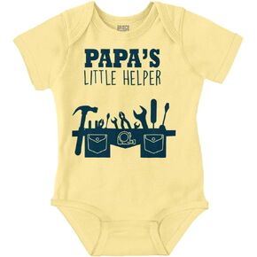 Brisco Brands Papa's Little Helper Handyman Dad Baby Romper Boys or Girls