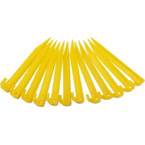 12pcs Plastic Ground Nails, Outdoor Camping Tent Accessories, Lazy Inflatable Sofa Fixing Nails