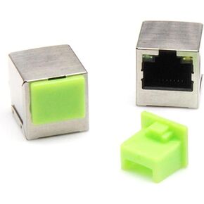 10pcs RJ45 Jack Dust Cover, Cap, Protector,Plastic RJ45 A Female Anti-Dust Plug Ethernet Hub Port Protector for RJ45 Female Port（Blue）
