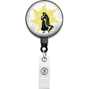 BEKECH Rapunzel Princess Retractable Badge Holder Rapunzel Gift Princess Fairy Tales Fans Badge Princess Gift for Women Girl