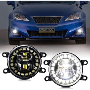 Auxbeam LED Fog Lights with DRL Universal Fit for Toyota Camry Corolla RAV4 Yaris Prius Highlander Venza Avalon Matrix Solara, Led Fog Lamps for Lexus GS IS LX RX ES CT
