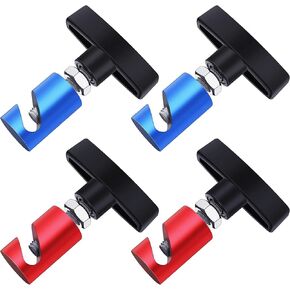 4 Pcs Car Hood Prop Struts Clamp Lift Support Clamp Hood Lift Support Clip 0.55 Inch Hood Strut Clamp for Car Rod Retaining Holder Tool (Blue, Red)