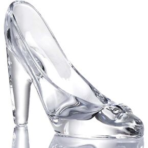 Cinderella Glass Slipper Crystal High Heels Shoes Figurine Ornaments for Girls Coming-of-Age Ceremony Gift Birthday Party Decorations