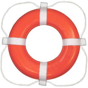 Taylor Made Products 383 30 Life Ring, Orange with White Rope