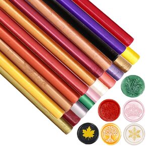 20 Pieces Glue Gun Wax Seal Sticks for Wax Seal Stamp, Sealing Wax Sticks Glue Gun Sealing Wax Mini Glue Stick for Wine, Wedding, Envelopes. Great for Wedding Invitations, Christmas Gift (1)
