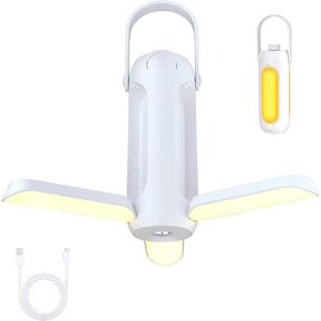 Pluralla Camping Lantern 720LM مع تصميم مصباح يدوي، مصباح تخييم LED قابل لإعادة الشحن 10000 مللي أمبير في الساعة، وقت تشغيل 11 ساعة، عاكس الضوء قابل للنشر متعدد الوظائف للتخييم للإعصار والطوارئ والسفر - رمادي in Kuwait