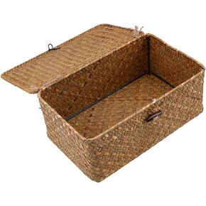Suit Large Shelf Office Desk Baskets for Desktop Storage Basket Shelf Basket Panties Small Basket Toilet Paper Handle Baby Wooden Woven Baskets for Storage with Lid