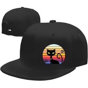 Snapback Hats for Men Flat Bill Brim Hats Cross Hats for Men Fitted Black Baseball Cap for Men Cool Hat